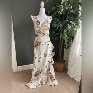 Leith Maxi Ruffle Wrap Dress